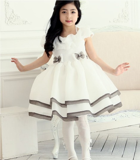 girls white cotton dress