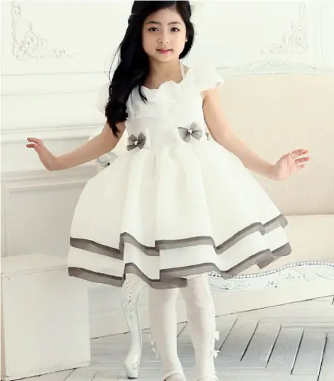 Flower print White Girls Clothing Manufacturers