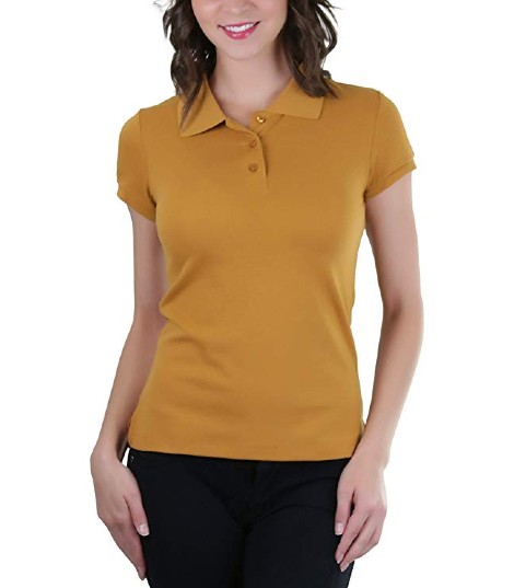 Fashional Design Polyester Womens Polo T-Shirt