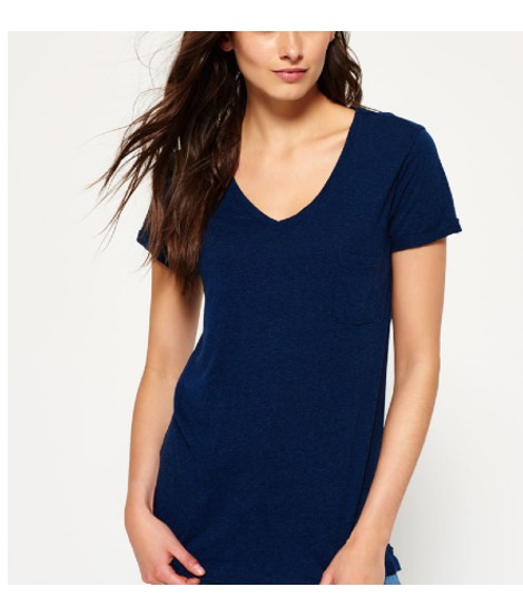 Wholesale Womens Organic Cotton V-Neck T-shirt