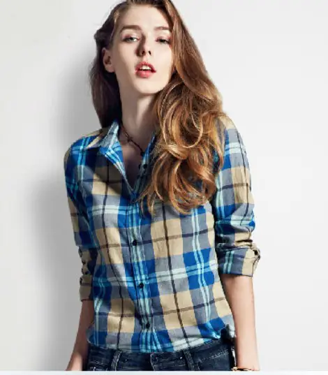 women plaid shirts