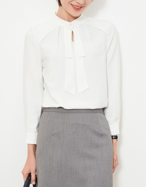 bulk white long sleeve elegant office top