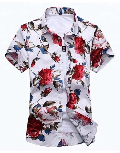 Wholesale Custom Flowers Printed Short Sleeve Shirts Manufacturer in USA