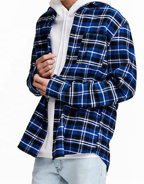custom dual pocket flannel shirt