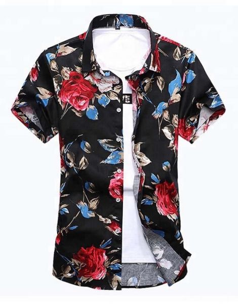 bulk flowers printed short sleeve shirts