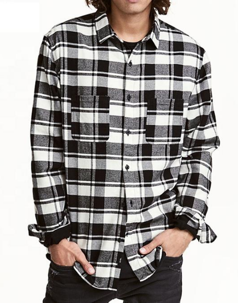 custom dual pocket flannel shirt manufacturers