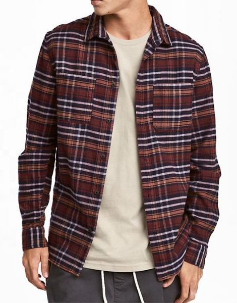 bulk dual pocket flannel shirt