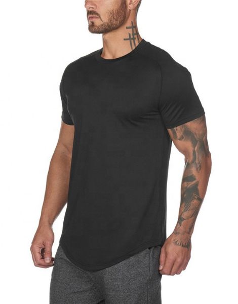 Wholesale Custom Bottom Shaped Men's Workout T-shirts Manufacturer in USA