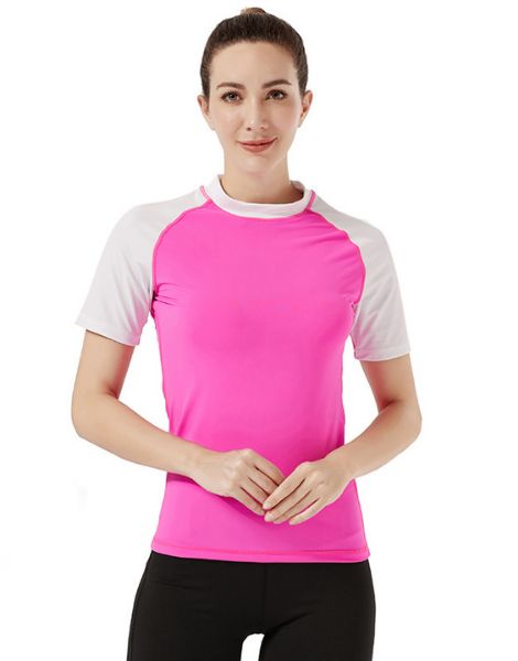 wholesale bulk breathable duel color t-shirts for women