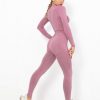 bulk long sleeve gym top with high waist leggings
