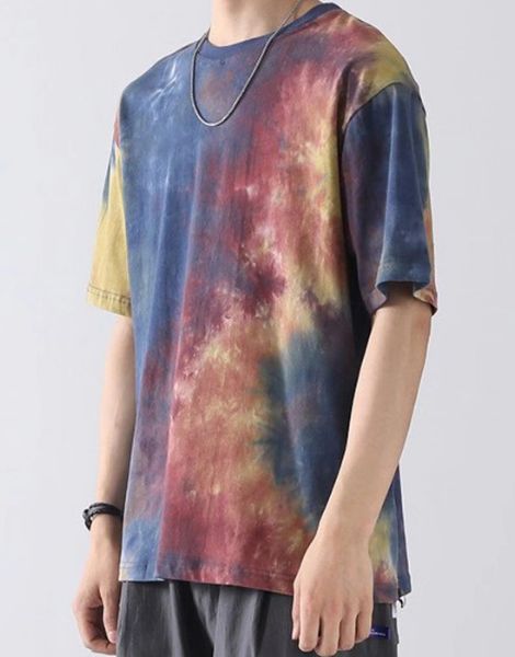 wholesale short sleeve tie-dye men t-shirt