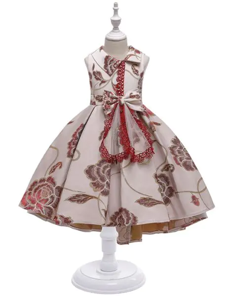 custom embroided designed little girls dress