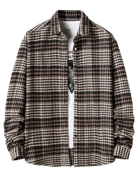 bulk long sleeve plaid men flannel shirts