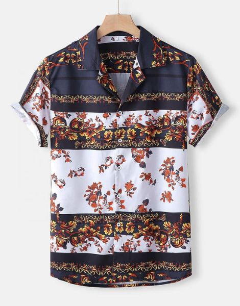 custom printed colorful mens shirt