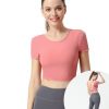 custom short sleeved seamless summer womens yoga clothing set manufacturers