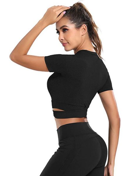 wholesale crew neck fitness ladies t-shirt manufacturers