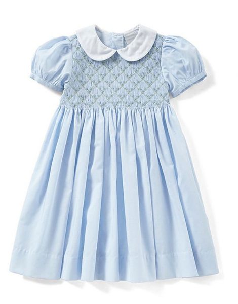 custom short sleeve flower design little girl dresses