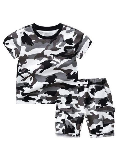 boys camouflage clothing set supplier