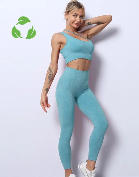 Sustainable Seamless Leggings 2pcs Yoga Set