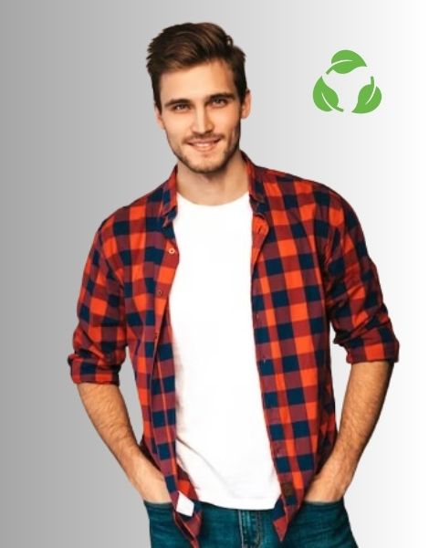 Sustainable men flannel shirts
