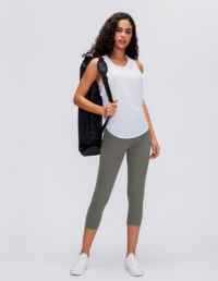 woman yoga tank top with leggings