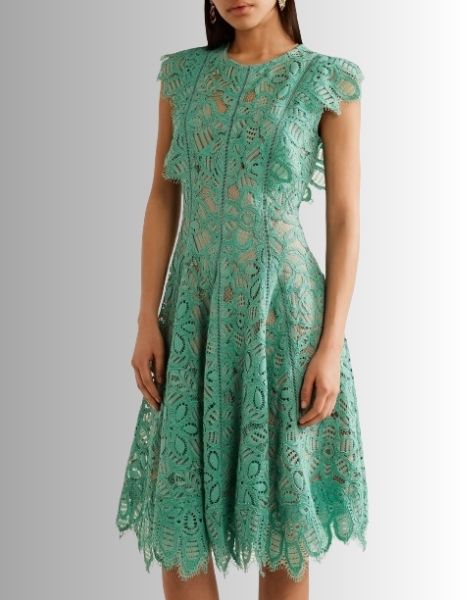 Boutique Corded Lace Midi Casual Dresses