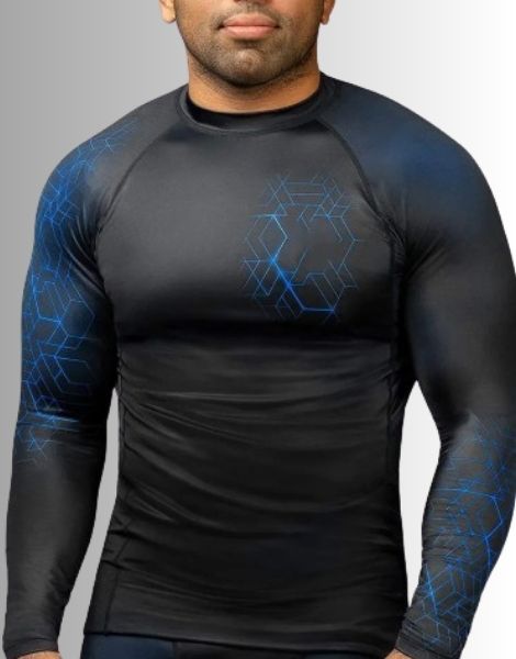 Men Gym Shirt Rash Guard Sun Protection Clothing