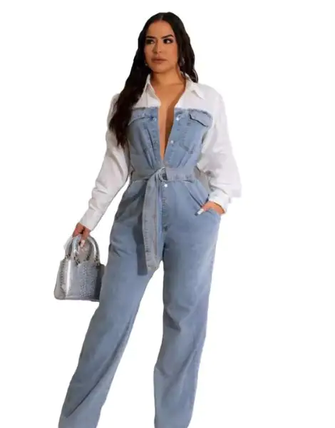 Casual denim jumpsuits for women