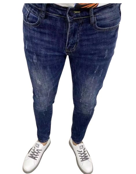 Denim blue jeans for men