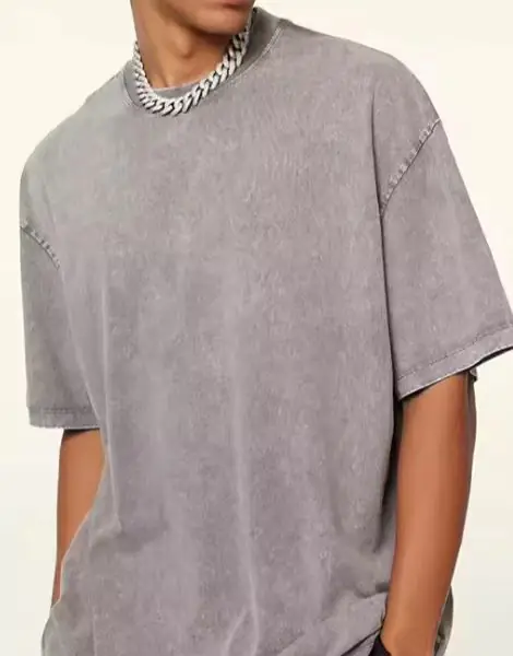 Factory Wash Crew Neck Stock T-Shirt