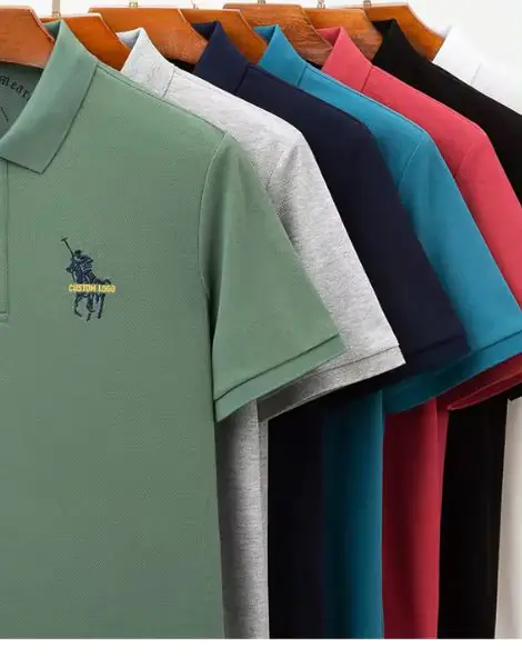 Men’s Embroidered Logo Golf Polo Shirts