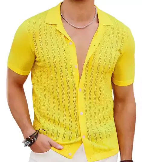 knitted hollow breathable cool shirt