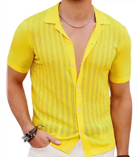 knitted hollow breathable cool shirt