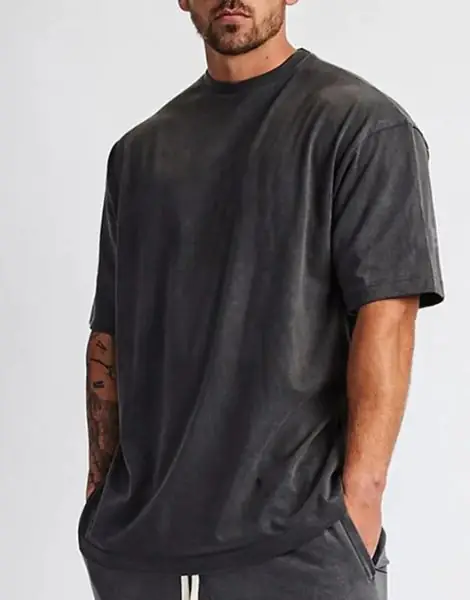 Black Cotton Oversized Men’s T-Shirt