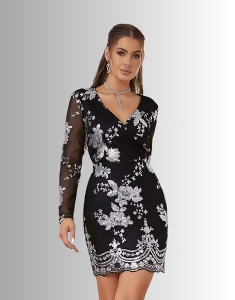 Women’s Long Sleeve Formal Evening Gown
