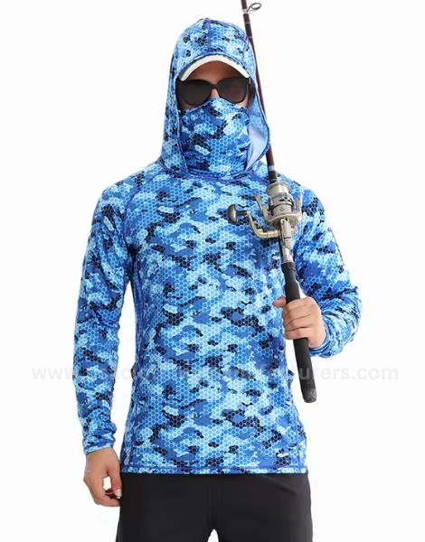 Custom Logo UPF 50+ Fishing Hoodie Shirt