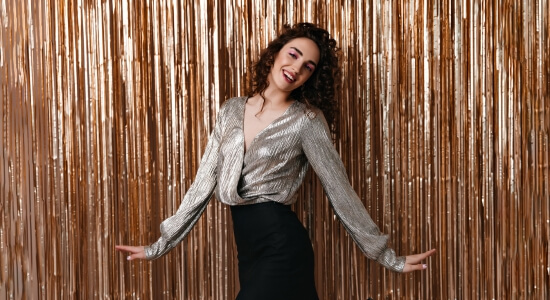 wholesale metallic outfit for women