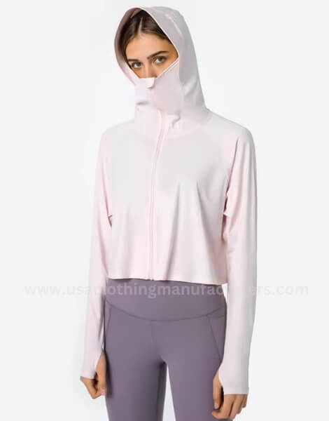 Sun Protection Full Zip Hiking Outdoor Sun Shirt