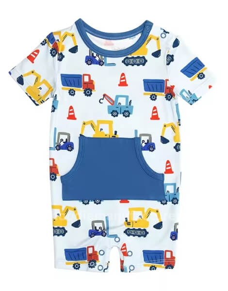 Organic Bamboo Cotton Custom Print Summer Onesie