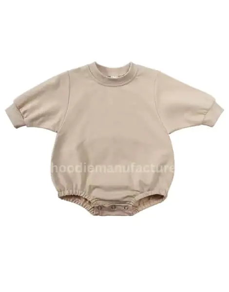 Organic Cotton Blank Baby Sweatshirt Romper