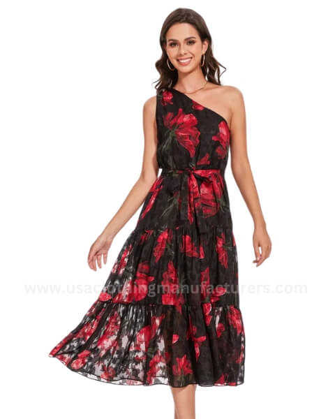 Floral Embroidered Designer Cocktail Dress