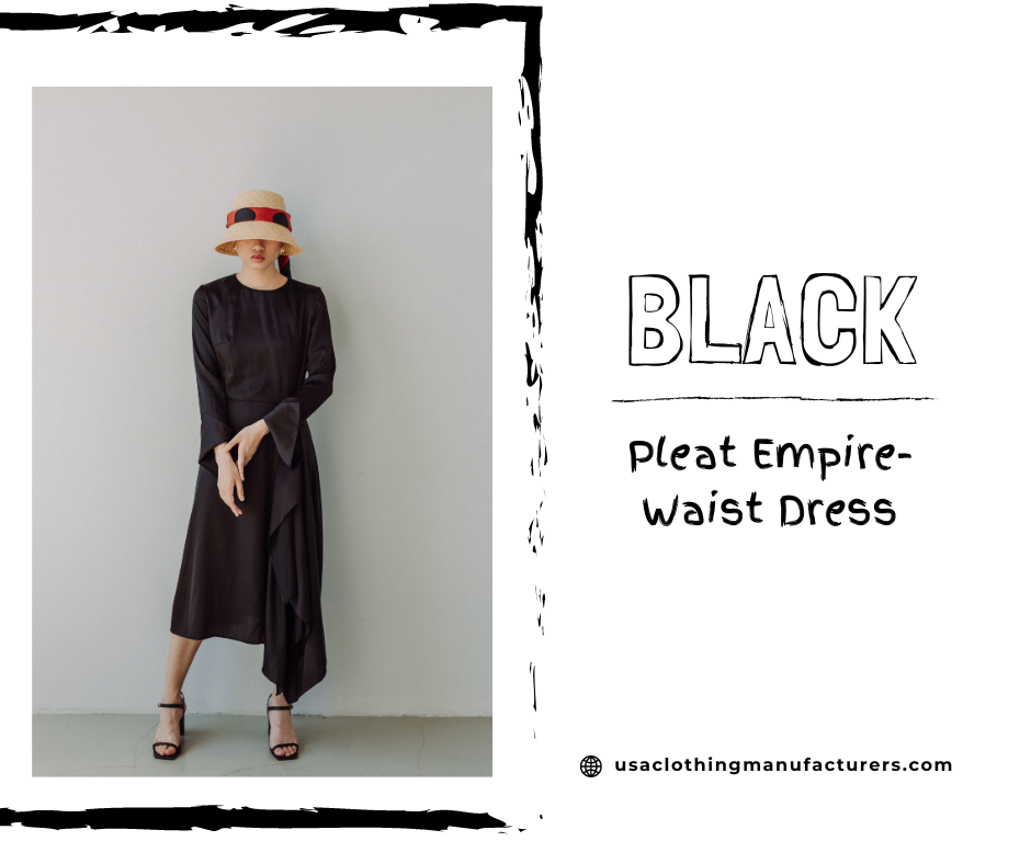 black empire waist dress