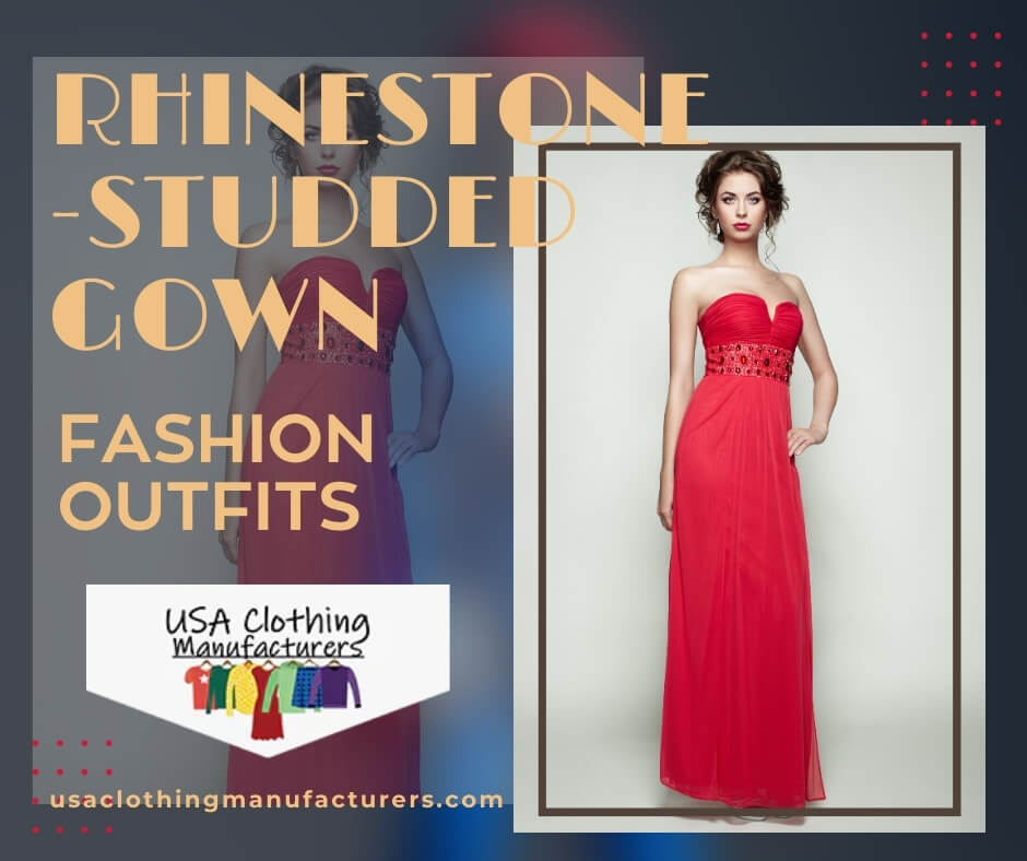 Rhinestone Studded Gown