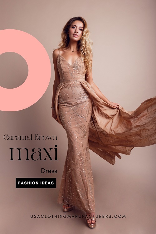 Flowy Caramel Brown Maxi Dress Flowy Caramel Brown Maxi Dress