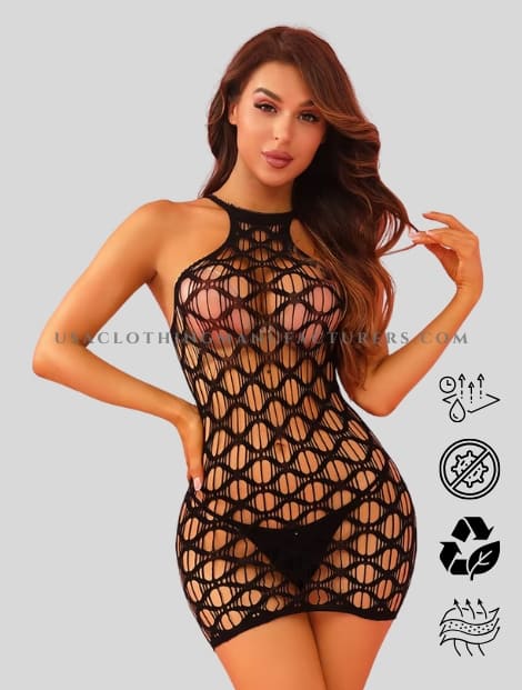 Black See Through Lingerie Dress Vendor