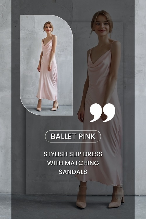 Slip Dress with Matching Sandals Slip Dress with Matching Sandals