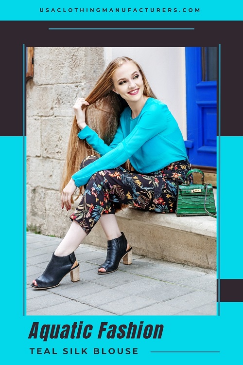 Aquatic Silk Blouse Trend