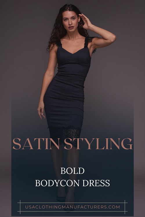 Bold Satin Bodycon Dress