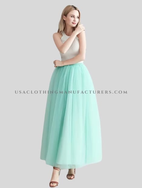 Mint Green Tulle Skirt for Women Manufacturer