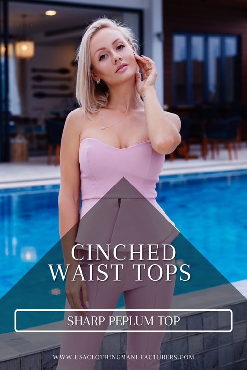 Sharp Cinched Peplum Top Sharp Cinched Peplum Top